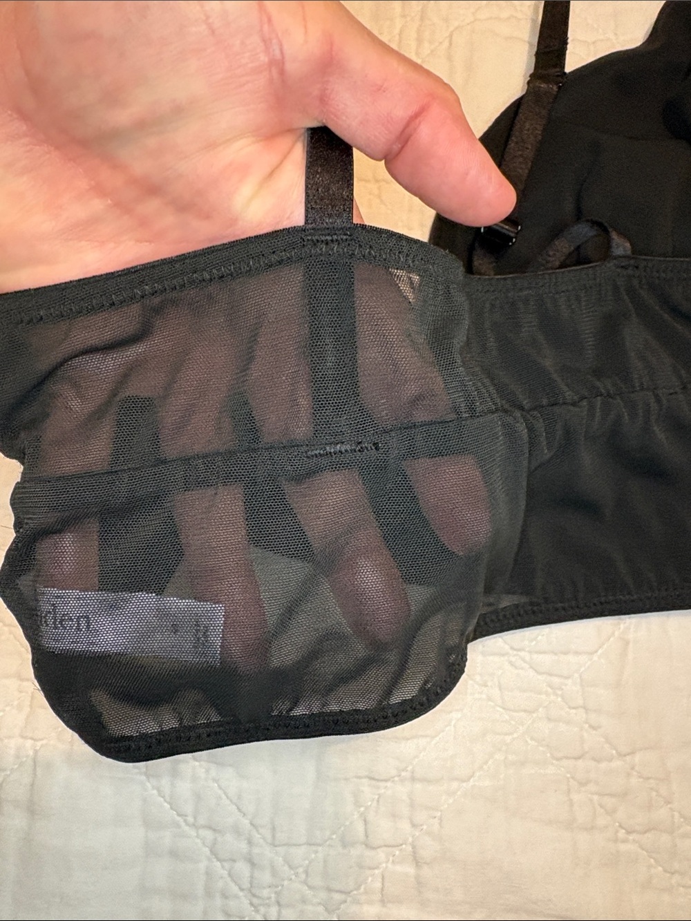 NWOT Auden Black Longline Bralette with Adjustable Straps - Picture 3 of 7
